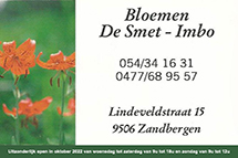 De Puitenrijders - hoofdsponsor - Bloemen De Smet-Imbo